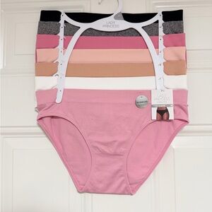 Lady Princess Seamless High-Waist Bikini Panty 7-Pack - Pink & Neutrals